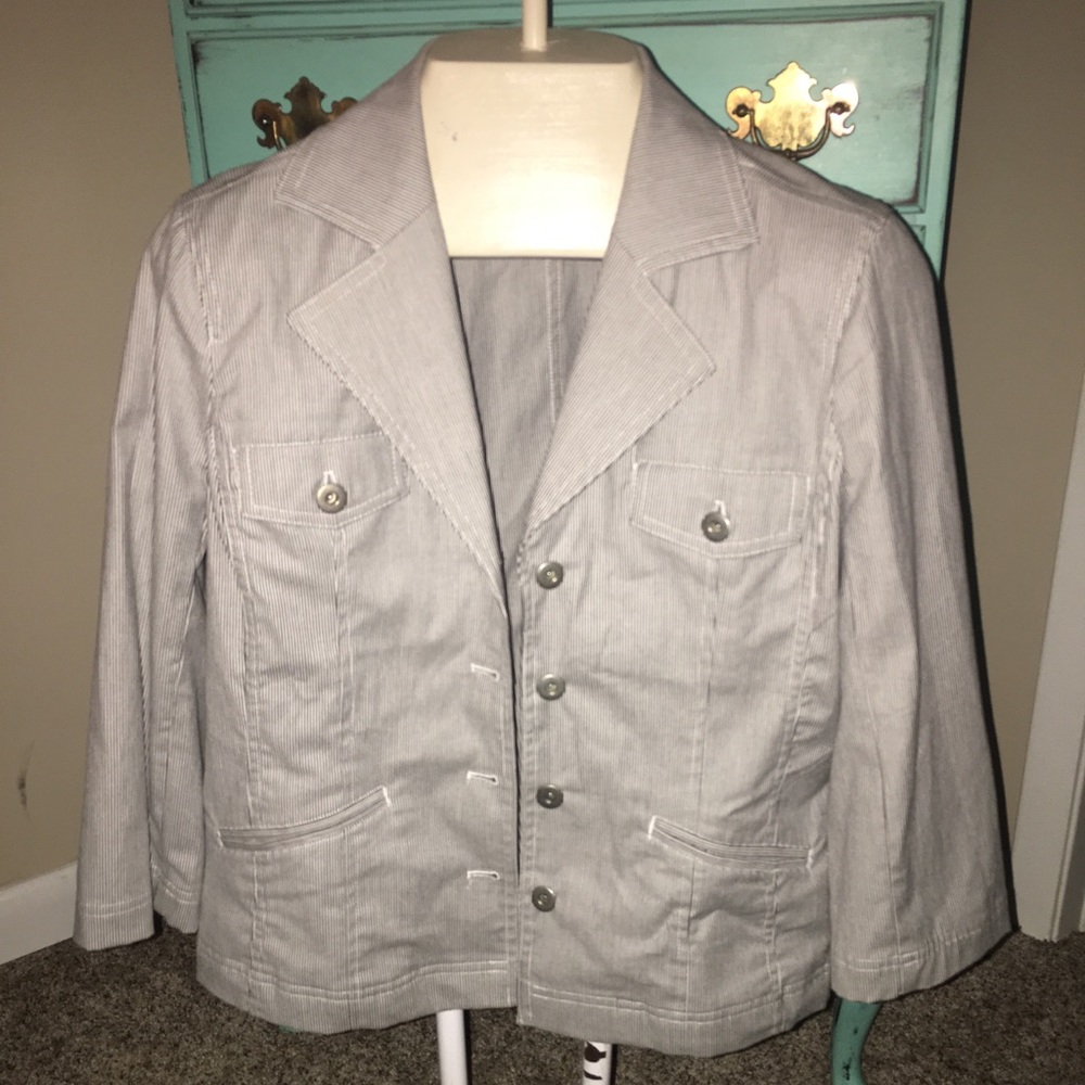 Christopher and  Banks Petite striped Jacket